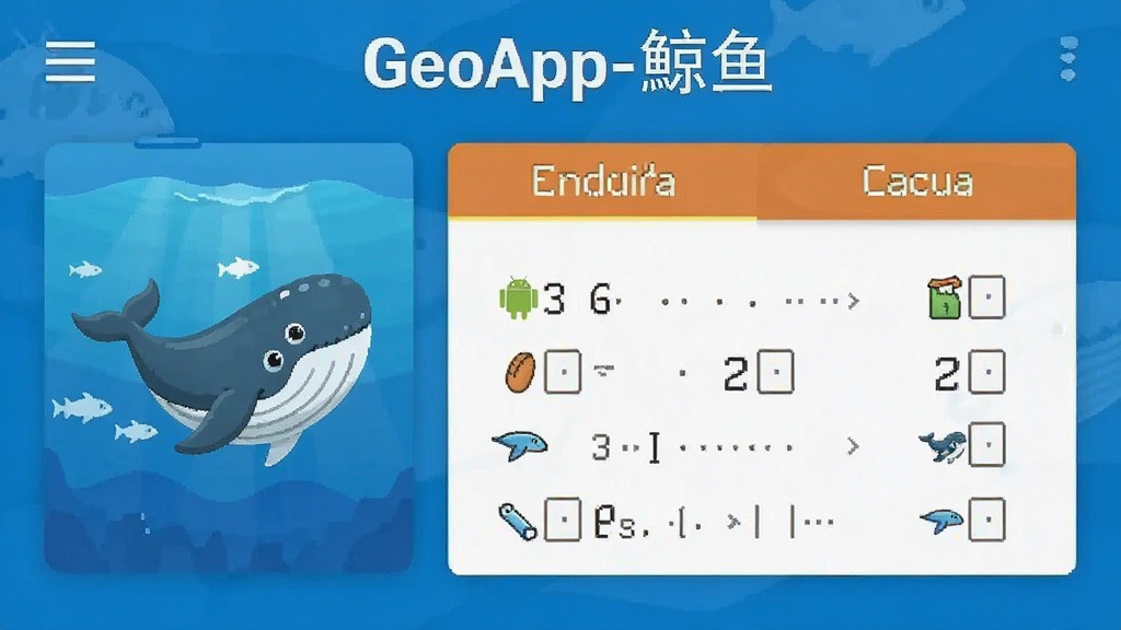 GeoApp-鲸鱼 安卓版 体育比分记录应用界面