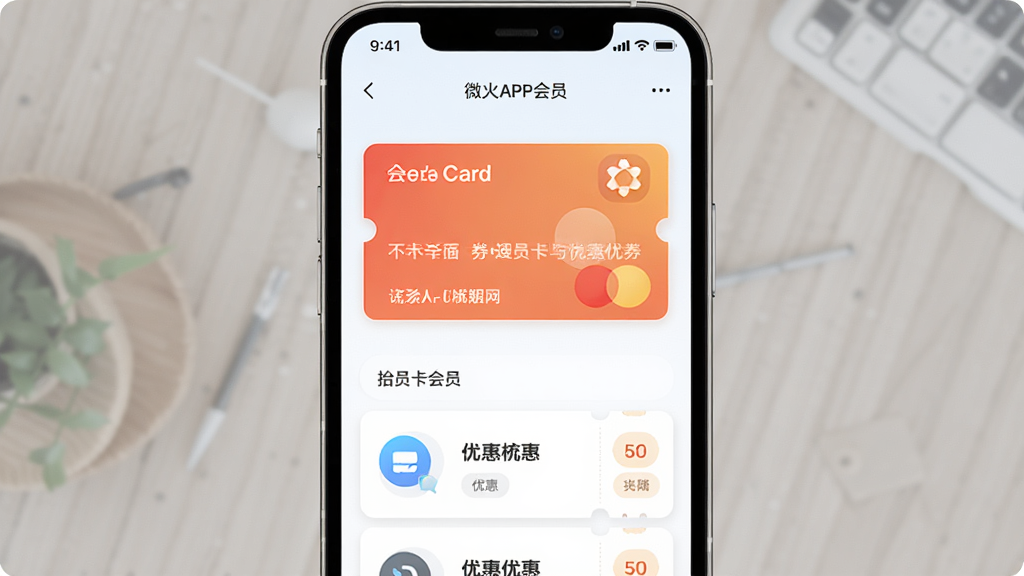 ΢��APP��Ա�����Ż�ȯ�������棬�ֻ���Ļ��չʾ��Ա����ʽ���Ż�ȯ�б�������Ϊ�����ֻ������־��У��Ű����룬���Ϊ����ǳɫϵ��ϸ�ڰ�����ȯͼ�������˵�������ʸ��壬�ɾ����޶���Ԫ��
