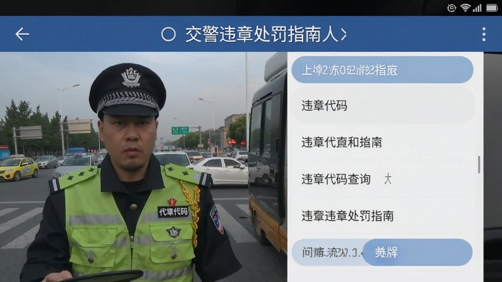 交警违章处罚指南 违章代码查询界面 安卓版