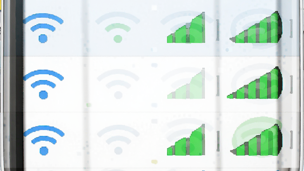WiFi���Կ����������չʾ������Ϊ�ֻ���Ļ��WiFi�б����ź�ǿ��ͼ�꣬���־��У��Ű��࣬���Ϊ��ƽ���Ƽ��磬ϸ�ڰ�����ɫWiFi��������ɫ�źŸ񣬻����������ɾ����޶���Ԫ��