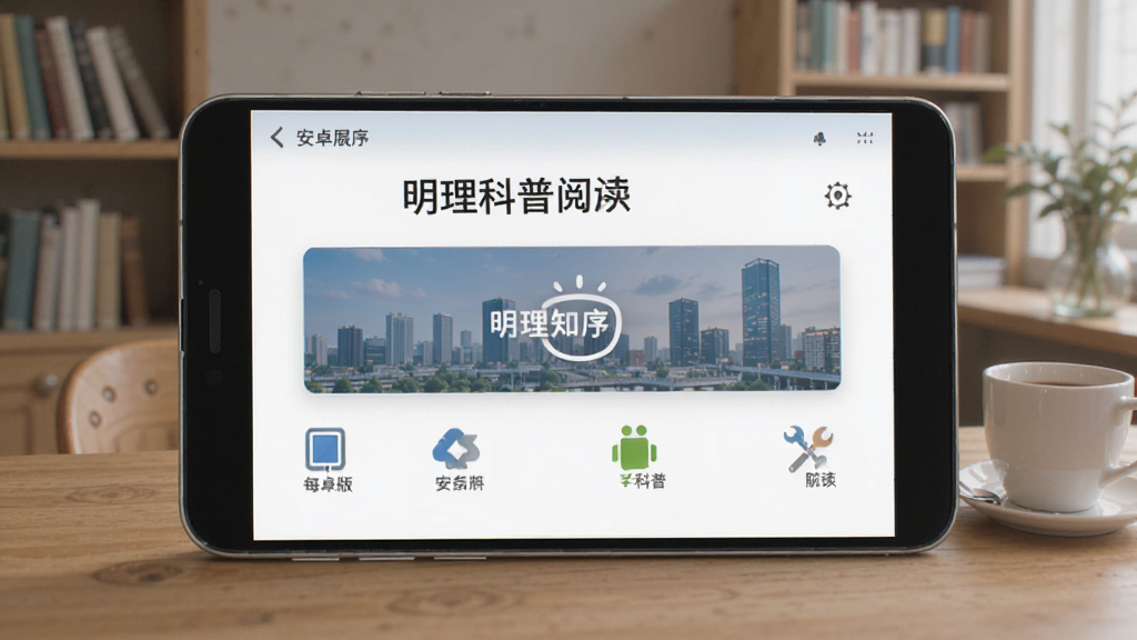 明理知序 安卓版 每日科普阅读界面 功能展示
