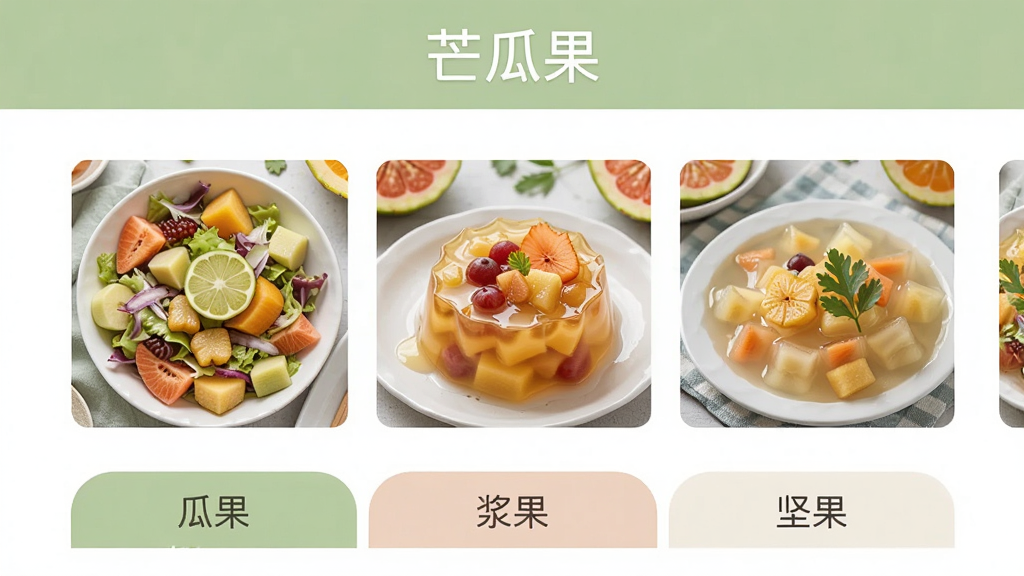 â�Ϲ�Ӧ��ʳ��ҳ���ͼ��ҳ�涥���С�â�Ϲ����������в�չʾˮ��ɳ����ˮ�������Ȳ�Ʒ����ͼ���ײ��йϹ�����������������ǩ����ɫ������ͣ��Ű����룬��ƽ��UI��񣬻��ʸɾ����޶���Ԫ��