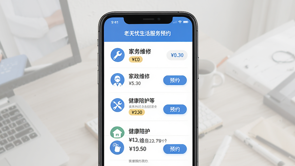 �������������ԤԼҳ�棬����Ϊ�ֻ�����չʾ����ά�޽����㻤�ȷ����б��������������У��Ű����룬�����ˬ����ϸ�ڰ�������ͼ�ꡢ�۸��ǩ��ԤԼ��ť�������������ɾ����޶���Ԫ��