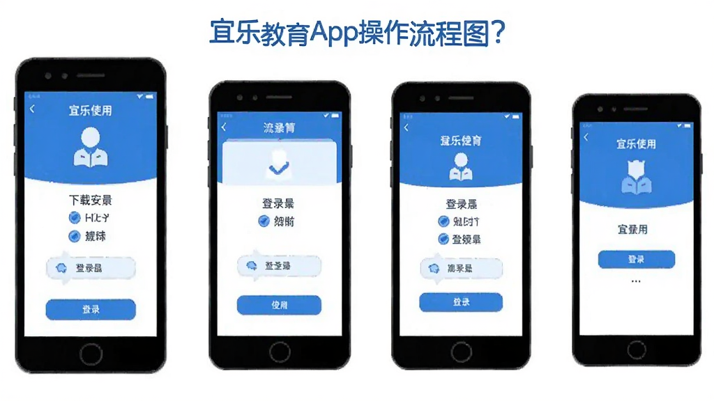 ���ֽ���App��������ͼ��չʾ�����ذ�װ����¼ʹ�õĲ��裬�ֻ������������У�����ƽ�������ɫ�Ͱ�ɫ��ɫ������ɾ�����