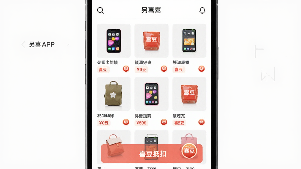 ��ϲAPP��ҳ����չʾ���ֻ���Ļ�г�����Ʒ������ϲ���ֿ۱�ʶ������Ϊһ���ִ��������ֻ������־��У��Ű��࣬�����ˬ������ϸ�ڰ�����Ʒ����ͼ���۸��ǩ��ϲ��ͼ�꣬���ʸ��壬�ɾ��޶���Ԫ��