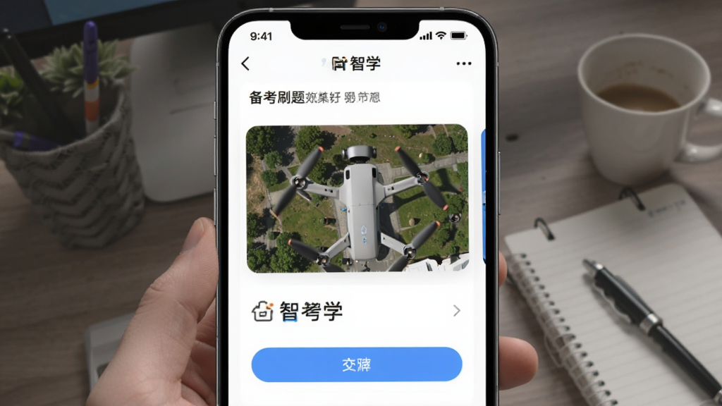 无人机航拍智学 安卓版 备考刷题界面