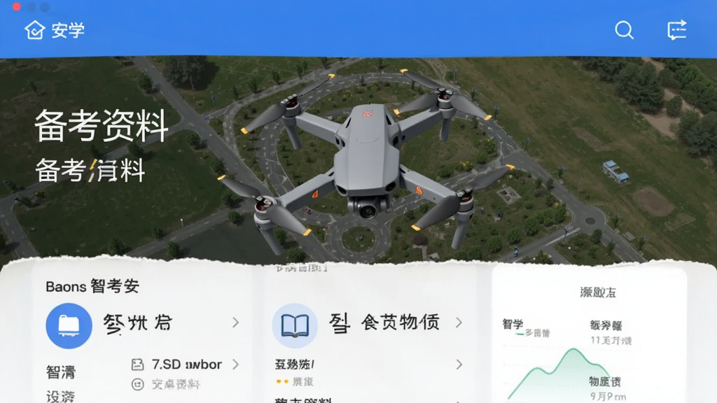 无人机航拍智学 安卓版 备考资料页面