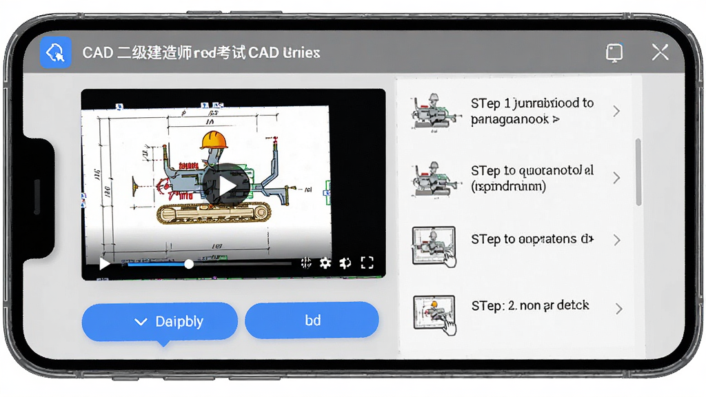 ��������ʦ����CAD�̳̽��棬����Ϊ�ֻ���Ļ��ʾCAD��ͼ��ѧ��Ƶ��ͼ�Ĳ��裬����Ϊ�ֻ�������бչʾ���Ű������Ƶ���Ŵ��ں����ֲ����б������Ϊ�ִ������������ƣ�ϸ������ɫ������ť����ɫ����������ͼ�꣬���ʸ���ɾ��޶���Ԫ��
