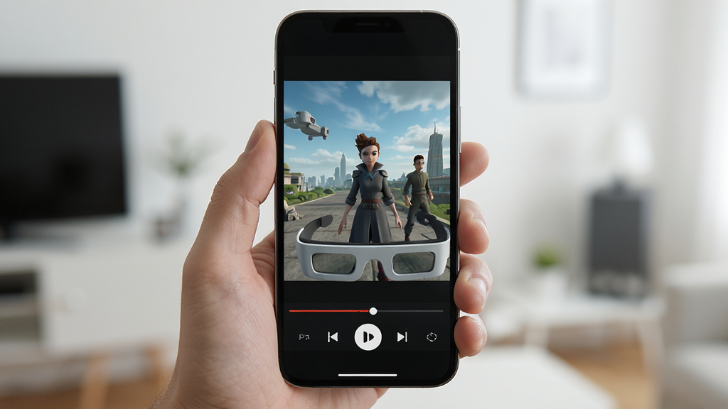 AukPlayer�������ֻ���Ļ�ϲ���3D��Ӱ������Ϊ�ֳ��ֻ�չʾ���廭�棬���־��У��Ű��࣬���дʵ�Ƽ��У�ϸ�ڰ���3D�۾��Ͳ��ſ������������������ɾ����޶���Ԫ��