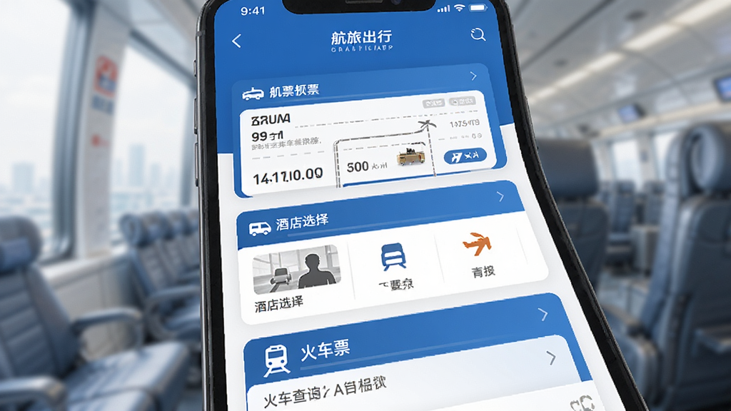 ���ó���APP����չʾ���ֻ���Ļ����ʾ��ƱԤ�����Ƶ�ѡ��ͻ�Ʊ��ѯ������ģ�飬��ɫ�����񣬼���ִ����֣�����Ʒ�ʸУ����廭�ʣ��ɾ��޶���Ԫ��