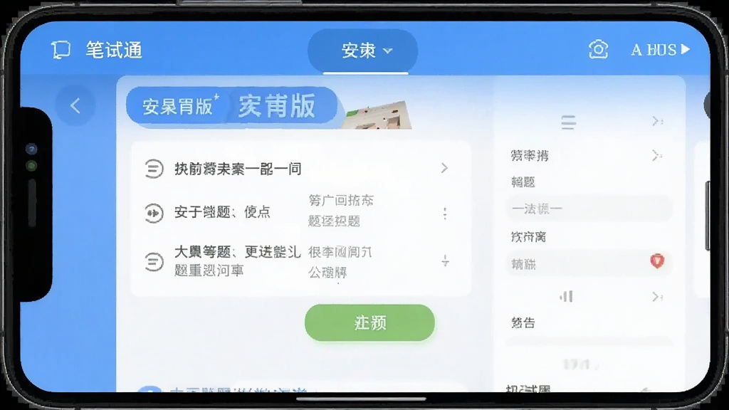 笔试通 安卓版 刷题界面截图