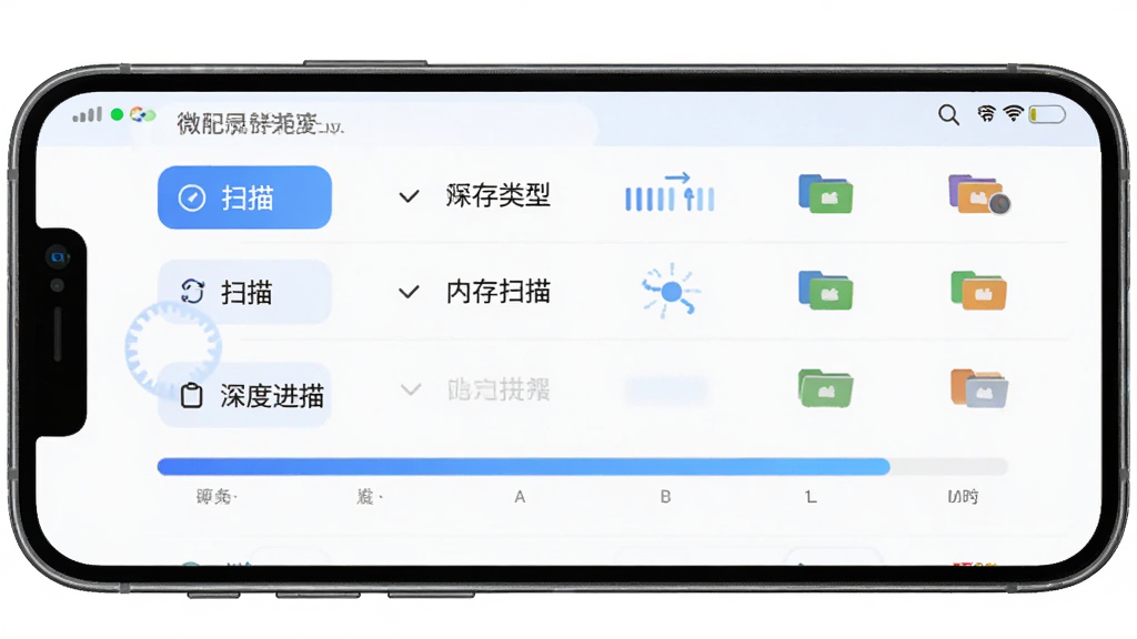 ΢��¼����ָ������ڴ�ɨ�蹦�ܽ��棬����Ϊ�ֻ���Ļչʾɨ������ѡ�������ɨ����ȣ�����Ϊ�б�ʽ���У��Ű����룬���Ϊ��ƽ����ƣ�ϸ�ڰ���ɨ�趯�����ļ�����ͼ�꣬���ʸ��壬�ɾ����޶���Ԫ��