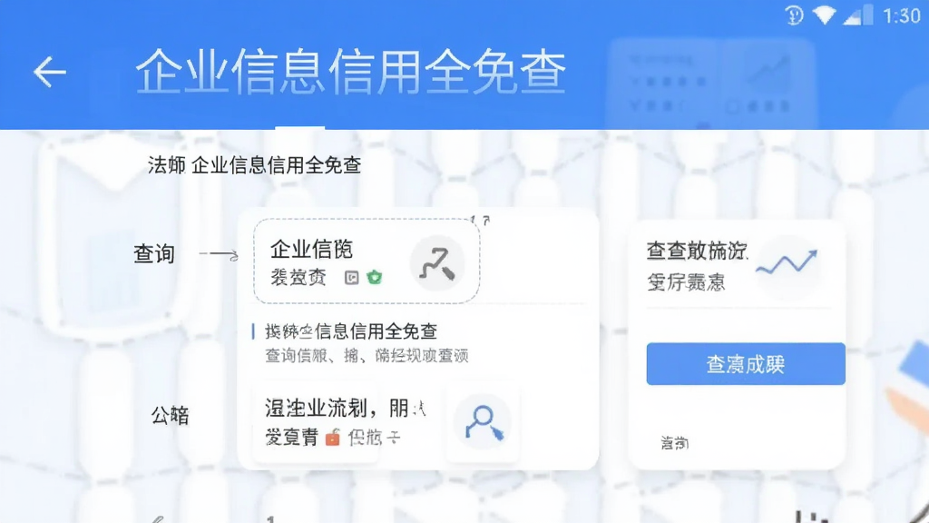 企业信息信用全免查 查询结果页面 安卓版