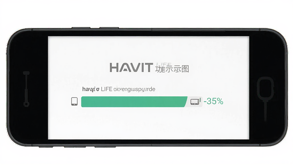 HAVIT LIFE �̼���������ʾ��ͼ������Ϊ�ֻ���Ļ��ʾ���������������־��У��Ű��Լ�����Ϊ��ƽ����ƣ�ϸ�ڰ����豸ͼ��Ͱٷֱ����֣������������ɾ����޶���Ԫ��