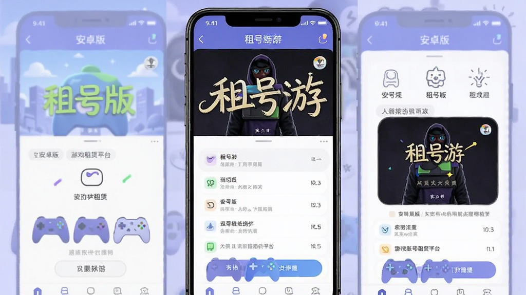 租号游 安卓版 游戏账号租赁平台界面