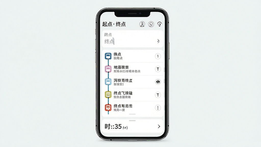 ������ͼ���˷������棬����Ϊ�ֻ���Ļ��ʾ����㵽�յ�Ļ���·�ߣ��������·ֲ����Ű������������¼�Լ��ϸ�ڰ�������յ�����򡢻��˲����б���ʱ����ʾ�������������ɾ����޶���Ԫ��