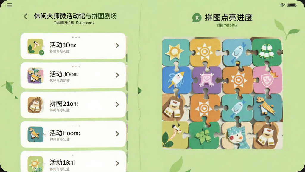 ���д�ʦ΢�����ƴͼ�糡���棬���Ϊ��б����Ҳ�Ϊƴͼ�������ȣ�ƴͼ����в�ͬ��ɫ��ͼ��������Ϊǳ��ɫ�����������Ȼ�������������ɾ��޶���Ԫ��