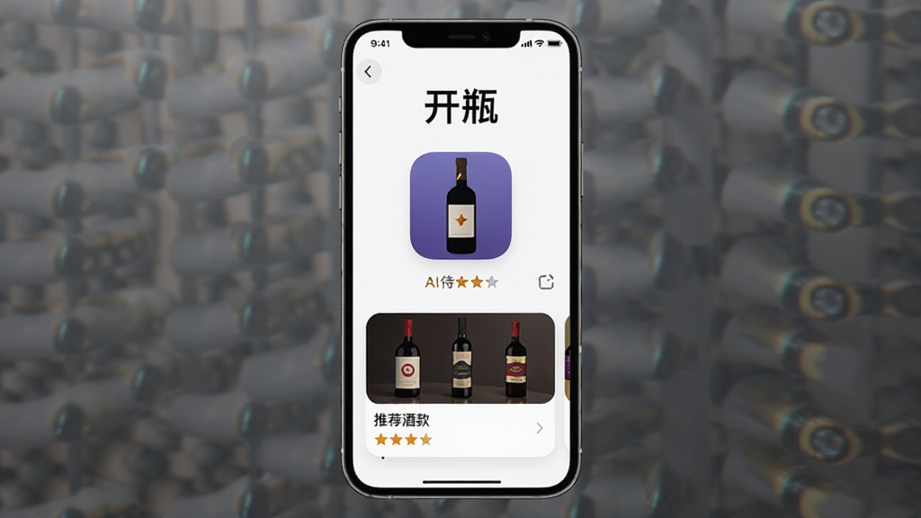 ��ƿApp����չʾ������Ϊ�ֻ���Ļ����ʾAI�̾�ʦ�Ƽ��ƿ�ҳ�棬����Ϊ���з���һ�������ֻ����Ű�Ϊ���½ṹ�Ϸ���ʾӦ�����ơ���ƿ�������Ϊ�ִ���Լ�Ƽ��磬ϸ�ڰ�����ƿͼ�ꡢ�Ƽ���Ƭ�������Ǽ������������ɾ��޶���Ԫ��