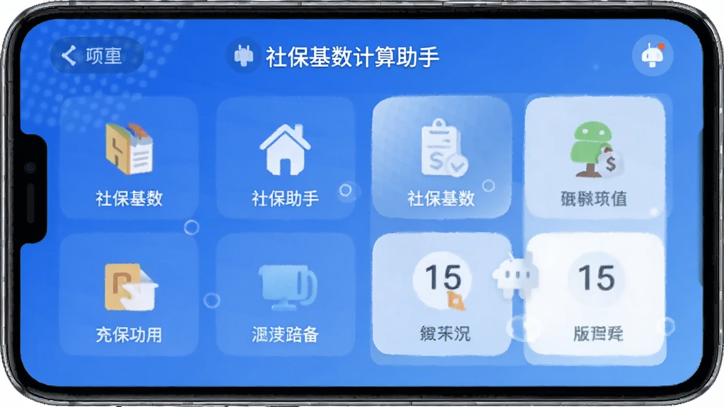 社保基数计算助手 安卓版 功能界面