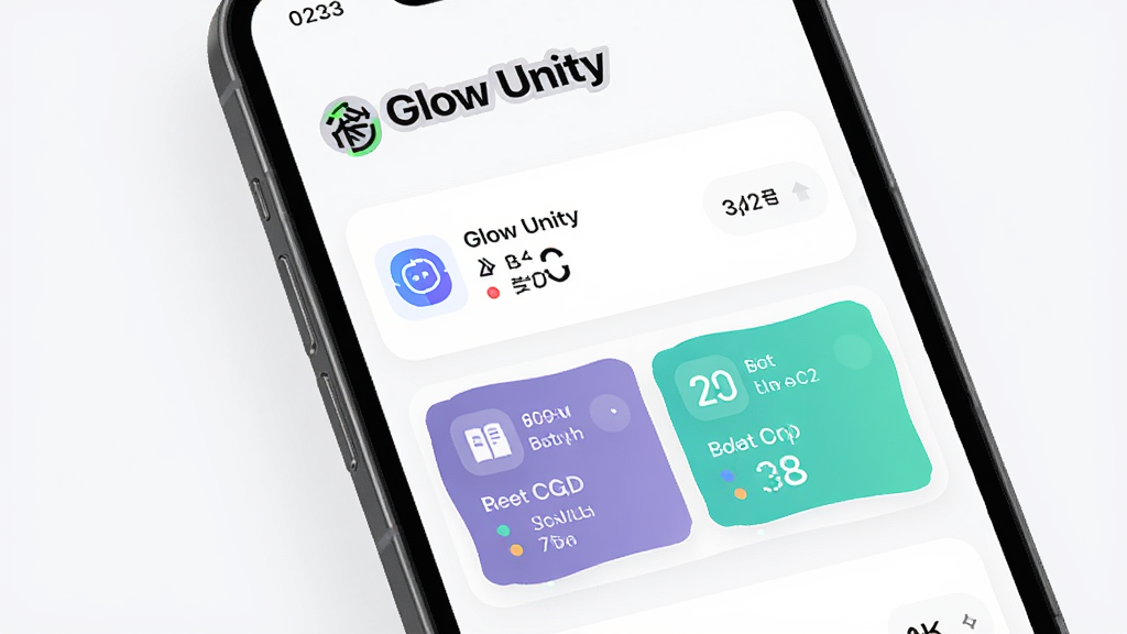 Glow Unity ��������չʾ������Ϊ�ֻ���Ļ����ʾ���Ż�б����̻�����ƥ�俨Ƭ������Ϊ���½ṹ�Ϸ������·��б����Ű��������������Ϊ�ִ���Լ�Ƽ��磬ϸ�ڰ���Բ�ǿ�Ƭ��ͼ�������ݱ�ǩ�����ʸ��壬�ɾ����޶���Ԫ��