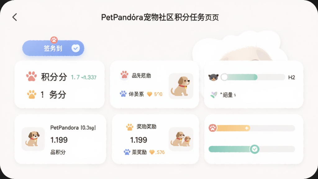 PetPandora�������� ��������ҳ�棬����Ϊ�����б��������������Ϊ��Ƭʽ���У��Ű��࣬������Բ�ǣ�ϸ�ڰ���ǩ����ť���������֡�����ͼ�꣬�����������ɾ����޶���Ԫ��