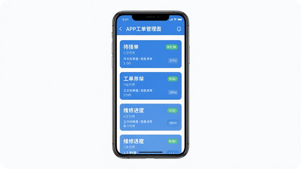 ����APP�������������ͼ������Ϊ�ֻ���Ļ��ʾ���ӵ��б���ά�޽��ȣ�����Ϊ����չʾ�ֻ�ģ�ͣ��Ű��࣬���Ϊ��ƽ���Ƽ��磬ϸ�ڰ�����ɫ����ɫ��������Ƭ��״̬��ǩ�����ʸ���ɾ��޶���Ԫ��