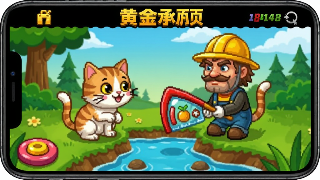 小猫钓鱼 黄金矿工 游戏画面 安卓版