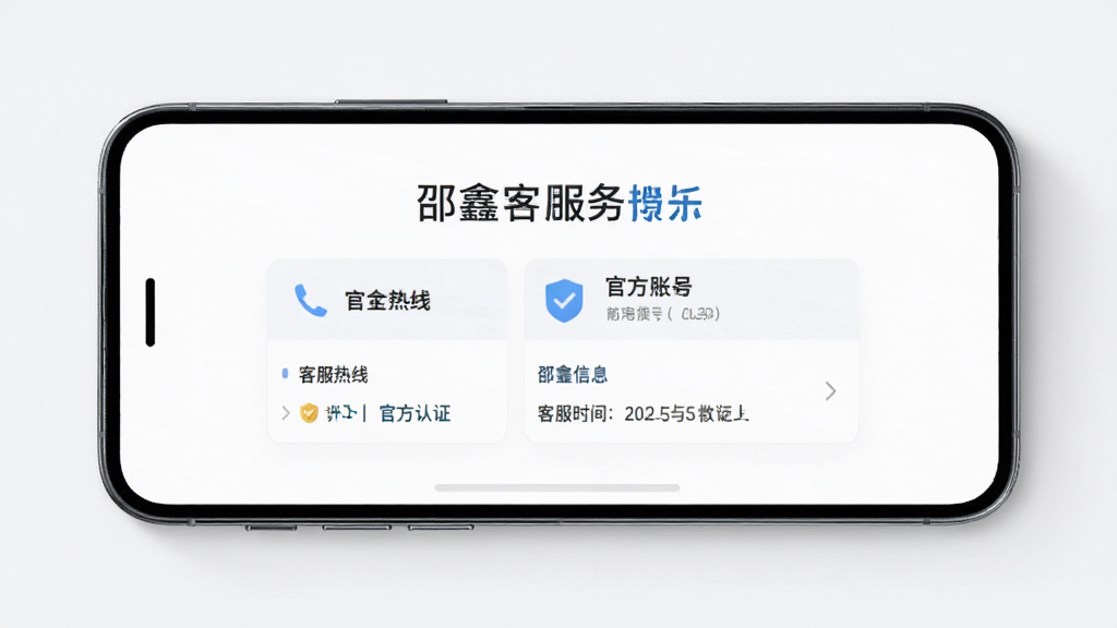 邵鑫读书APP安全使用场景展示,主体为手机屏幕中显示官方客服页面和官方账号信息,布局为居中手机展示,排版简洁,风格为安全可靠的教育类APP,细节包括客服热线、官方认证标识、客服时间,画质高清,干净,无多余元素