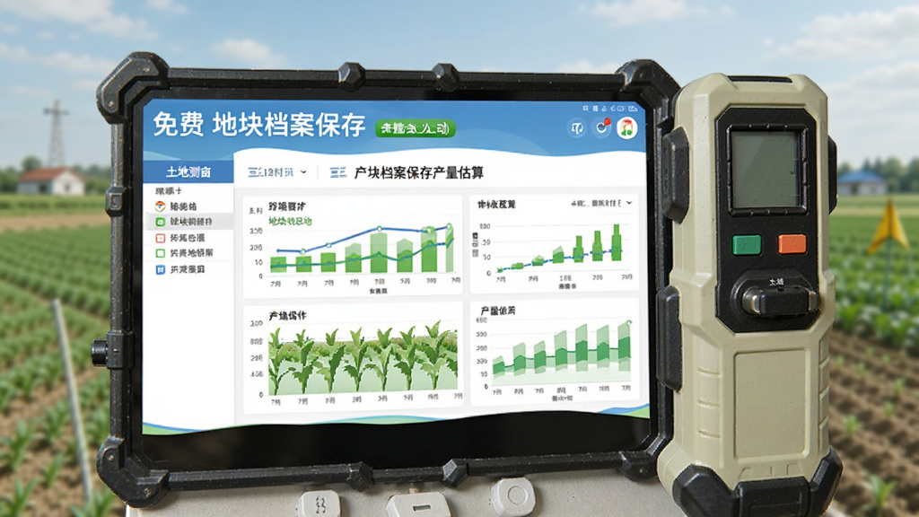 土地测亩仪免费 地块档案保存 产量估算界面