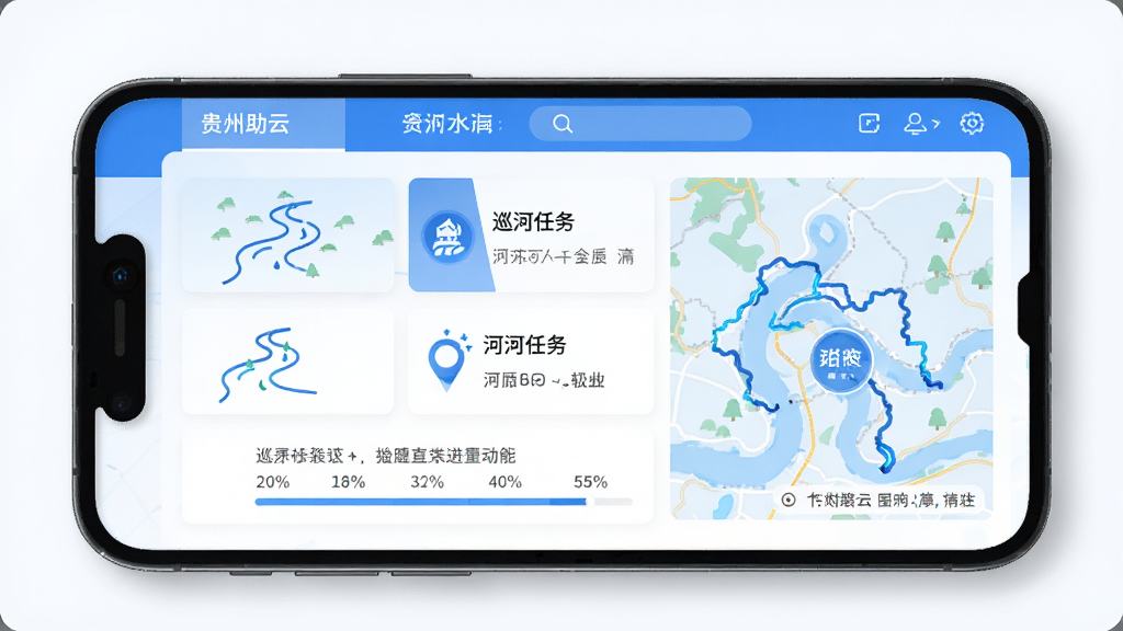����ˮ����APP�ӳ����ֹ��ܽ��棬����Ϊ�ֻ���ĻչʾѲ�������б����ͼ�켣�����־��У��Ű����������Ϊ�ִ���ƽ���Ƽ�����ϸ�ڰ�������ͼ�ꡢ����Ƭ�������������ʸ��塢�ɾ����޶���Ԫ��