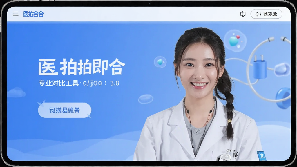 医拍即合 专业对比工具 操作界面