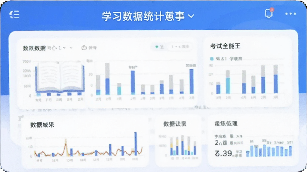 考试全能王 安卓版 学习数据统计页面