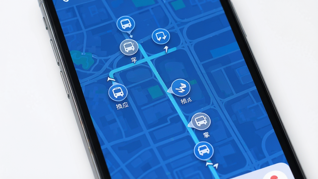 ����ʵʱ����APP����չʾ������Ϊ�ֻ���Ļ��ʾ��ɫ����ͼ�빫����·�����־��У��Ű��࣬����ִ��Ƽ��У�ϸ�ڰ���վ��ͼ���뻻�˼�ͷ�����ʸ��壬�ɾ����޶���Ԫ��