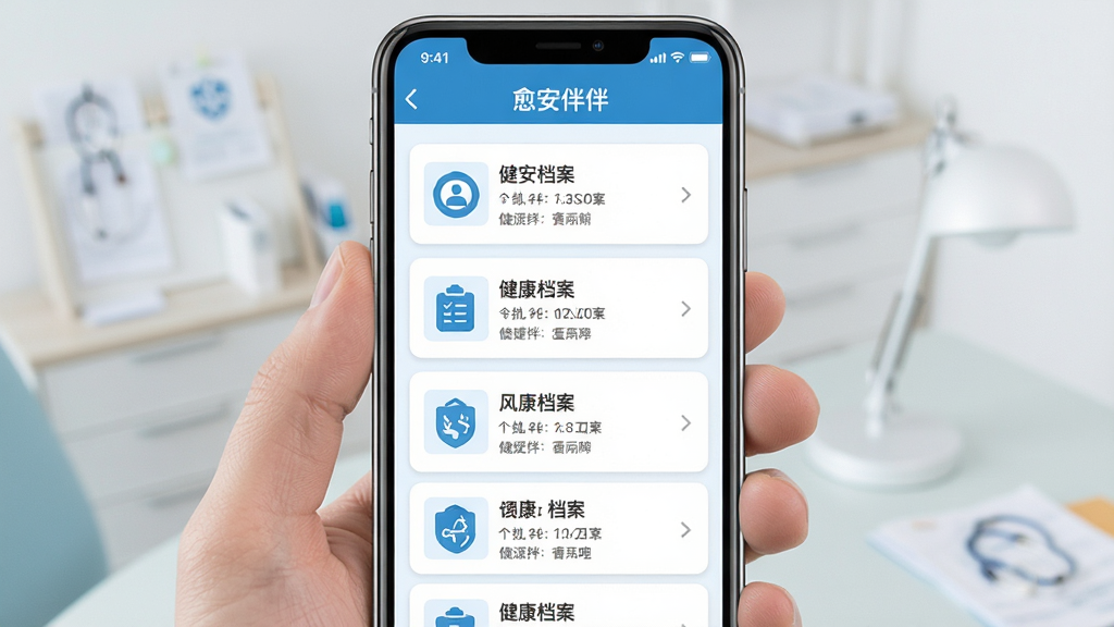 ���������������ͼ��չʾ������������ҳ�棬����Ϊ�ֻ���Ļ��ʾ�����б�������Ϊ�����б��Ű棬���Ϊ����ҽ��������ɫ��ϸ�ڰ���������Ƭ��ͼ���������Ϣ�����������ɾ��޶���Ԫ��