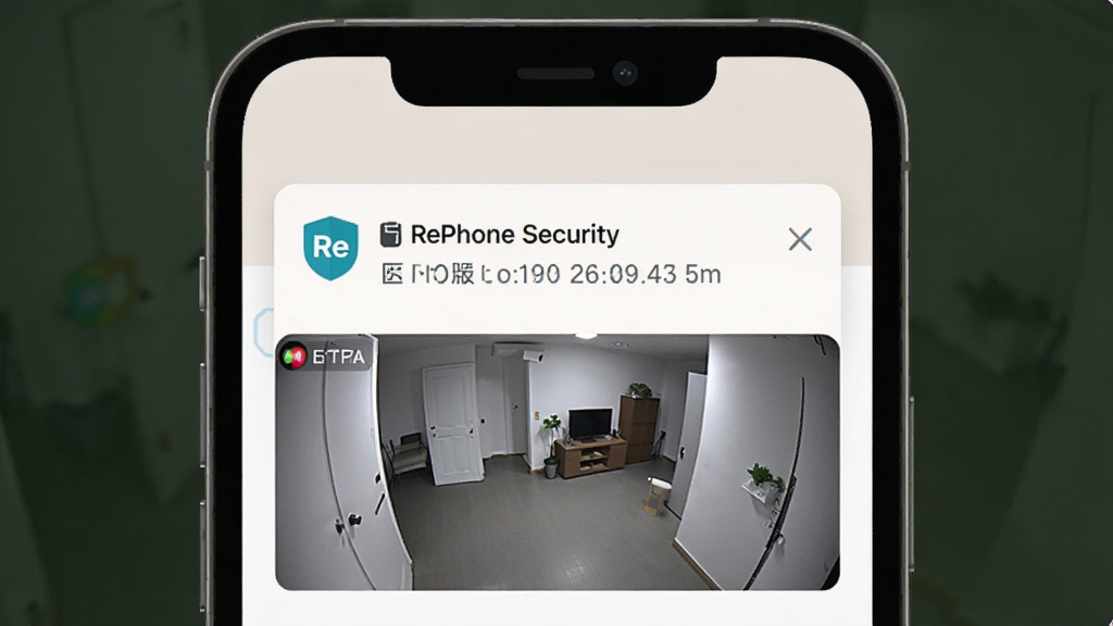 �ֻ���Ļ��ʾ RePhone Security ���ƶ���ⱨ��֪ͨ������Ϊ����չʾ���Ű����������Ϊ��ƽ����ƣ�ϸ�ڰ���֪ͨ������ʱ�������ػ�������ͼ�������������ɾ����޶���Ԫ��