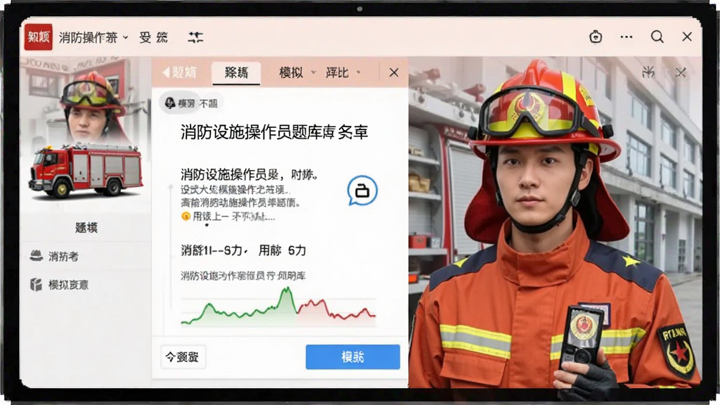 消防设施操作员题库帮 安卓版 模拟考试界面