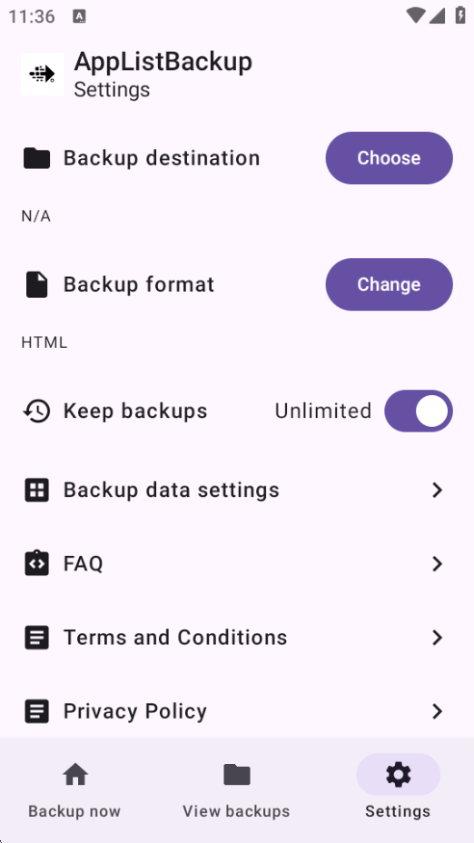 AppListBackup�б�����app2.0.2 ��׿���°����н�ͼ