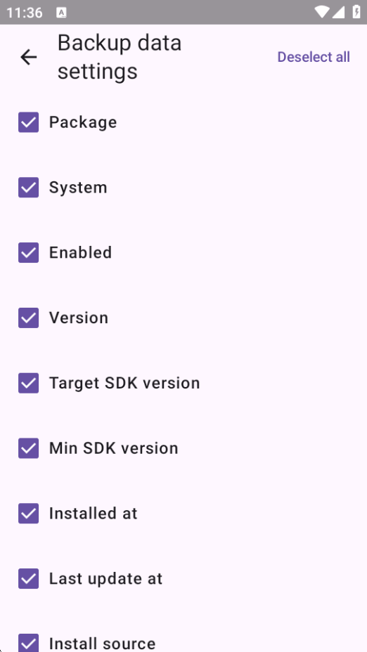 AppListBackup�б�����app2.0.2 ��׿���°����н�ͼ