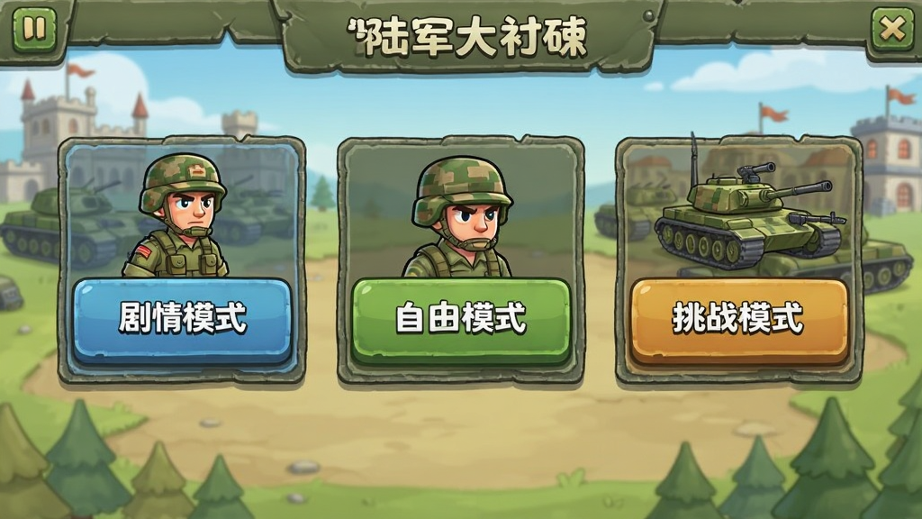 ½�������Ϸ���棬������Ϸģʽѡ����棬����ģʽ������ģʽ����սģʽ��ť����ͨ���·�񣬲����������Ű����ۣ�ϸ�ھ��£��ɾ����棬���廭��