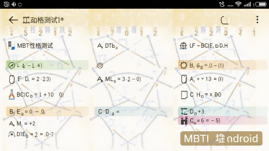 MBTI�Ը���� ��׿�� �����ͼ