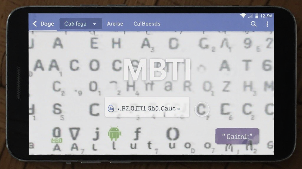 MBTI�Ը���� ��׿�� ���ܽ���