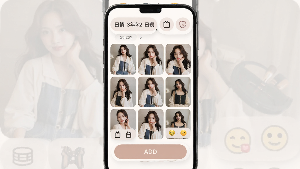 �Ľ�ױ�촩���ռǹ���չʾ������Ϊ�ֻ�������ִ�����Ƭ�����������ǩ������Ϊ��������ѡ���в���Ƭǽ�ײ����Ӱ�ť���Ű��Լʱ�У����Ϊ���Բ�ǿ�Ƭʽ��ƣ�ϸ�ڰ�����������ͼ�������������ţ����������ɾ��޶���Ԫ��