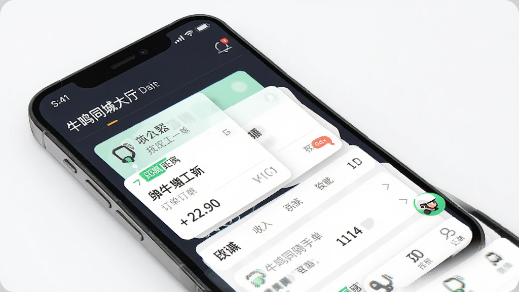 ţ��ͬ�����ֶ�APP����չʾ������Ϊ�ֻ���Ļ�������������Ͷ����б����֣��Ű����������Ϊ�ִ���Լ�Ƽ��У�ϸ�ڰ���������Ƭ�������ǩ��������ʾ�����ʸ���ɾ��޶���Ԫ��