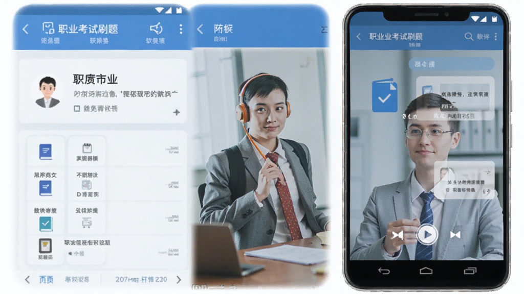 职业考试刷题 软件功能界面 安卓版