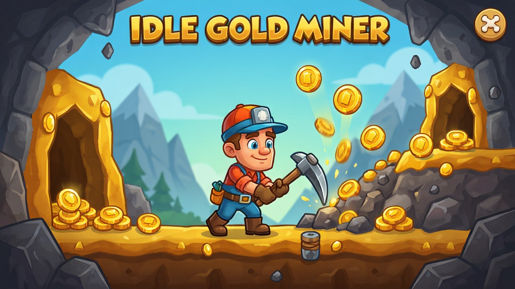 Idle Gold Miner��Ϸ�����棬��ͨ�����󳡾����������ڿ󣬽��Ʈ����������У������������Ű��࣬��ͨ���з��ϸ�ڷḻ���߻��ʣ��ɾ����޶���Ԫ��