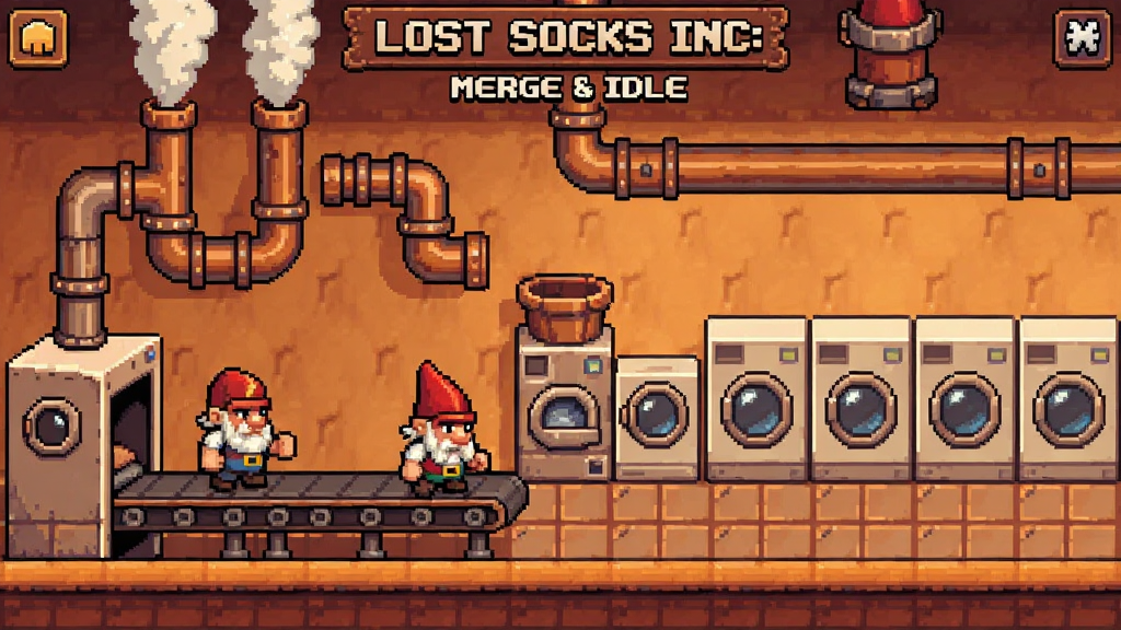 Lost Socks Inc: Merge & idle ��Ϸ���棬���ط�񹤳����������˺�٪���ɫ�ڴ��ʹ���æµ�������ܵ�����������ϴ�»���ɻ��������룬ůɫ����ҵ���ŷ�Χ������ɾ����࣬��������Ϸ��ͼ���