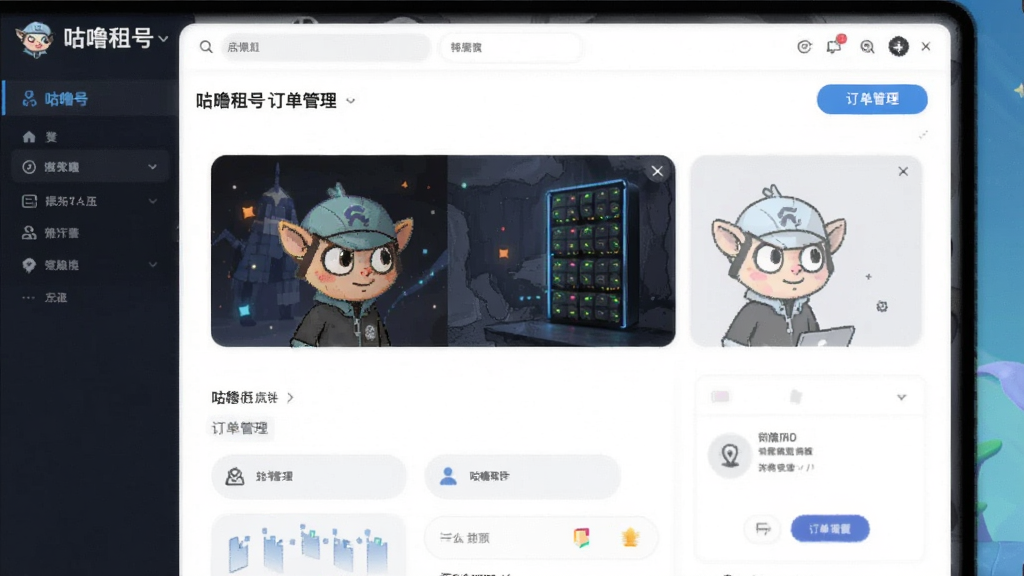 咕噜租号 订单管理 界面