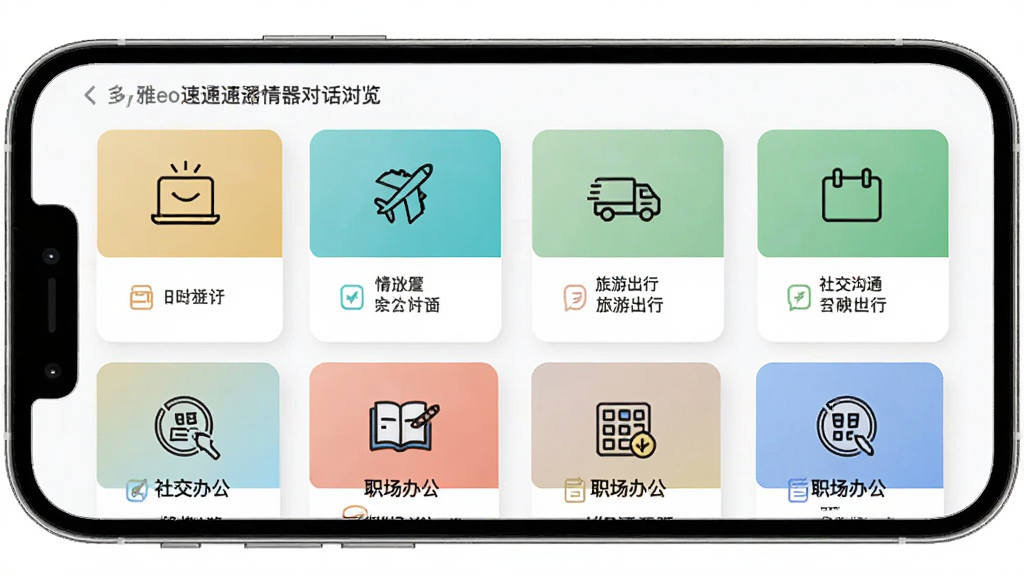 ��˼��ͨ�����龰�Ի����ҳ�棬����Ϊ�ֻ���Ļ��չʾ�ೡ�����࿨Ƭ������Ϊ�������У��Ű����룬����ִ���Լ��ϸ�ڰ����ճ�������γ��С��罻��ͨ��ְ���칫ͼ�������֣����ʸ��壬�ɾ����޶���Ԫ��