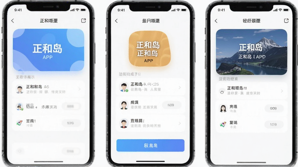 正和岛APP界面功能展示图