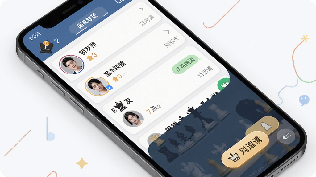 ���������罻����չʾ������Ϊ�ֻ���Ļ��ʾ�����б���������棬����Ϊ�������У��Ű����������Ϊ�Ѻ��罻��ϸ�ڰ���ͷ�񡢻��ֱ�ʶ���Ծ����밴ť�����ʸ��塢�ɾ����޶���Ԫ��